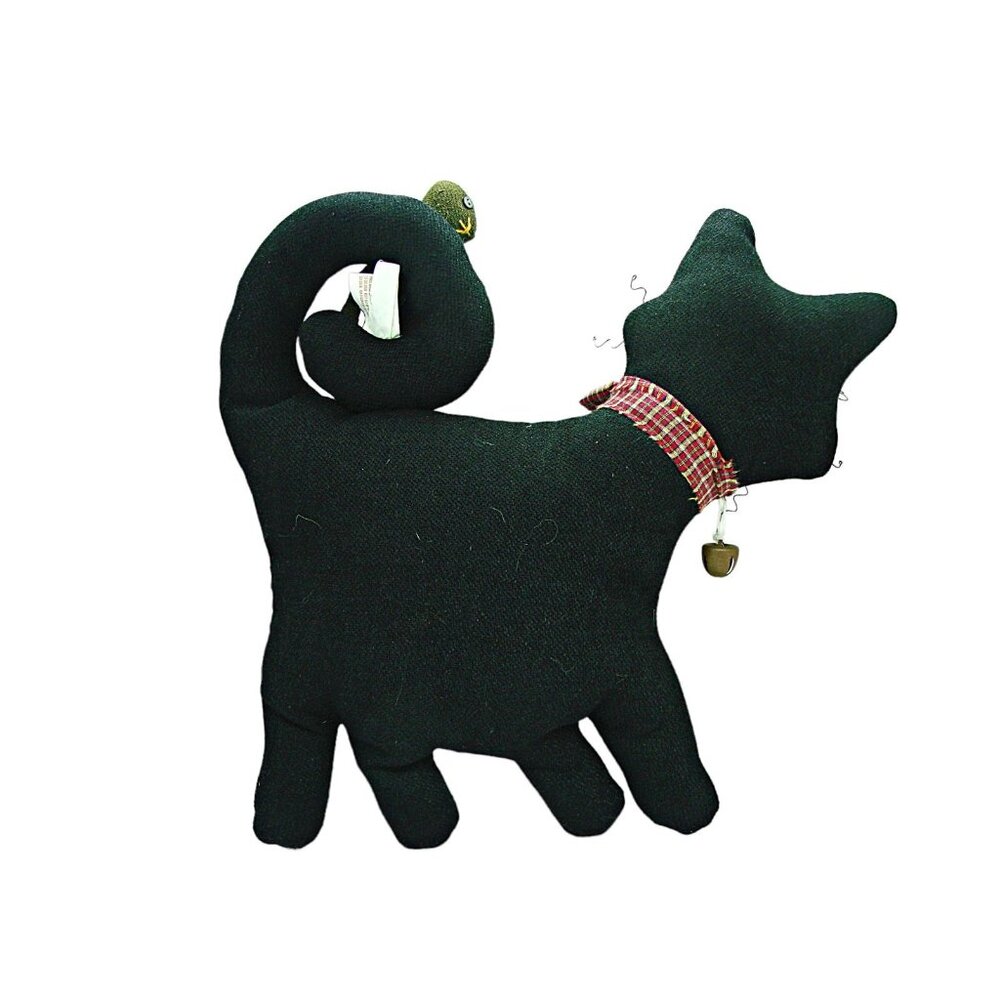 Vintage Plush Stuffed Black Cat & Bird Home Decor Tender Heart Treas Halloween - Picture 4 of 11